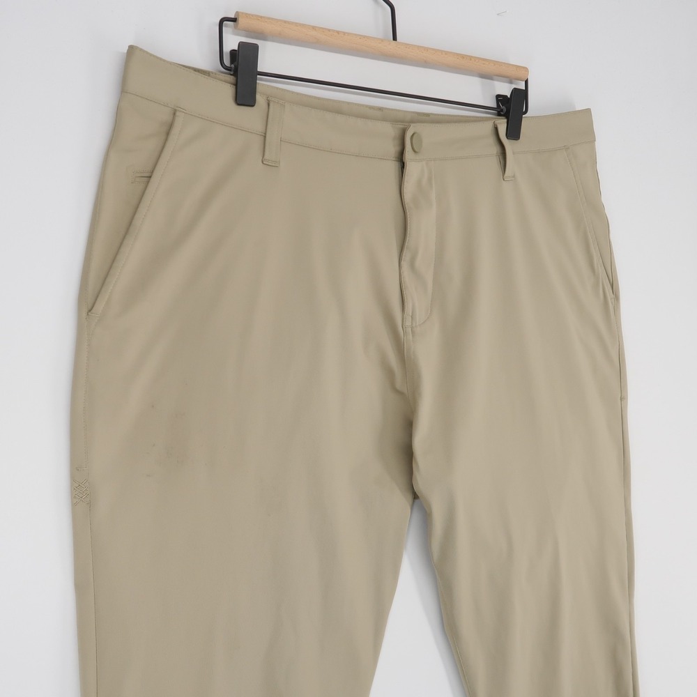 Rhone Commuter Pants Mens 38 Khaki Slim Fit Performance Golf Stretch Flex Knit - Picture 3 of 15